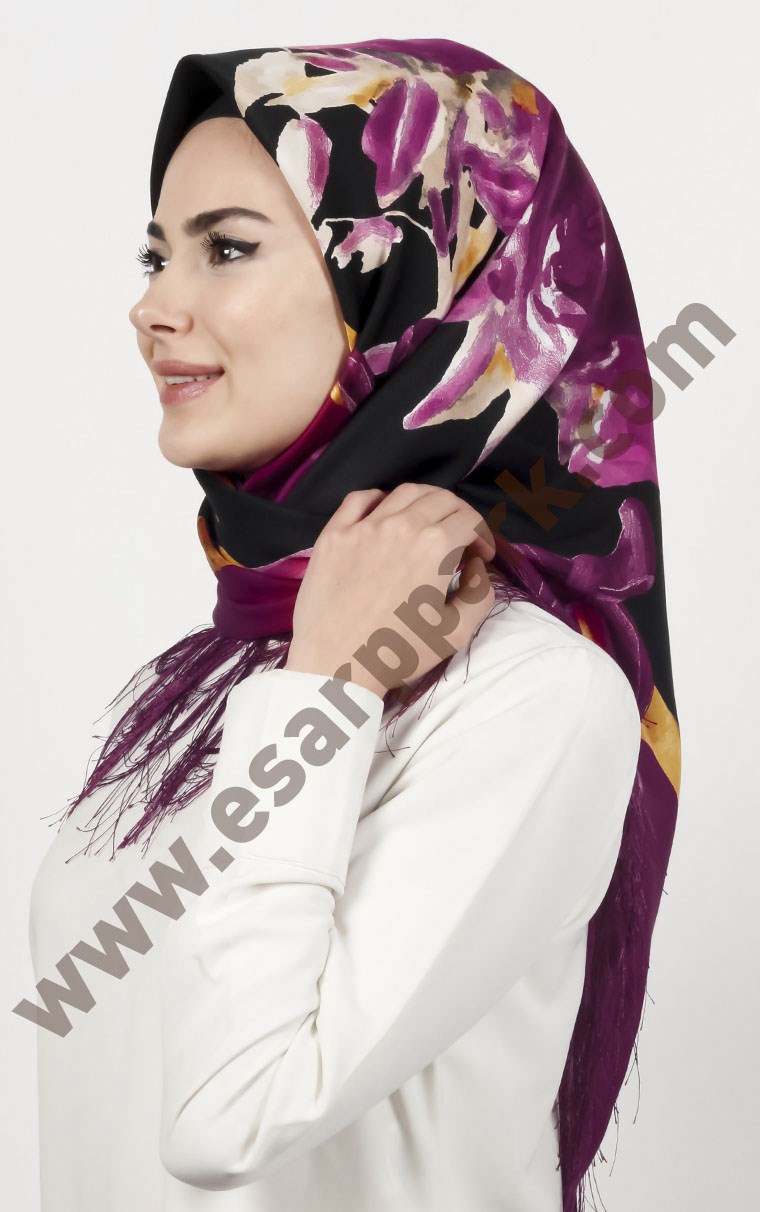 Piramit Püsküllü Eşarp 111-0023-19
