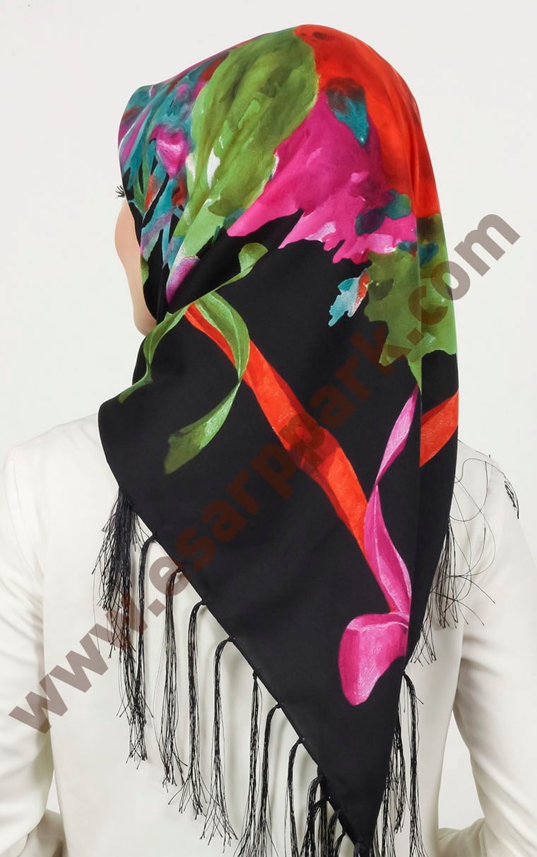 Piramit Püsküllü Eşarp 111-0023-20