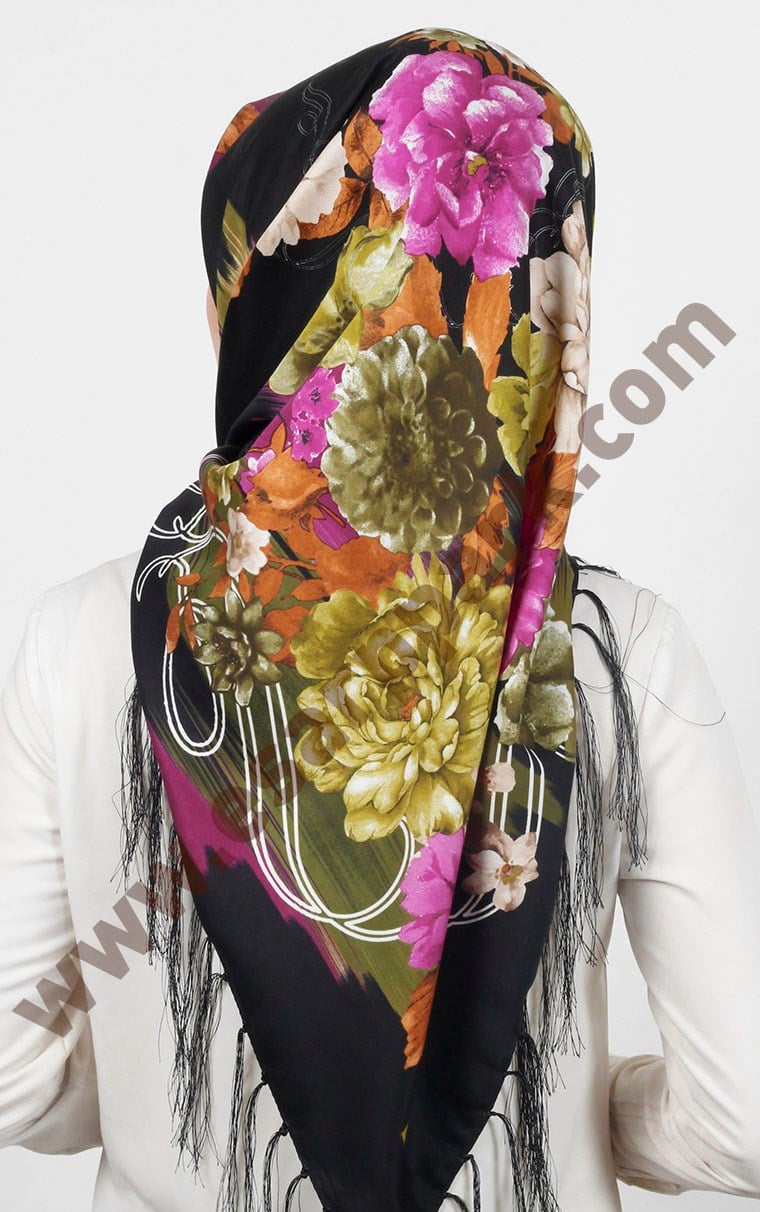 Piramit Püsküllü Eşarp 111-0023-22