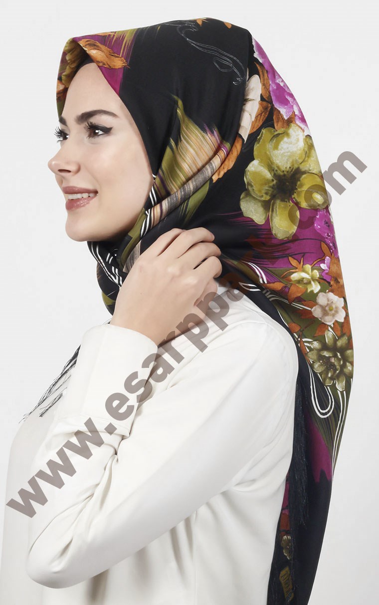 Piramit Püsküllü Eşarp 111-0023-22