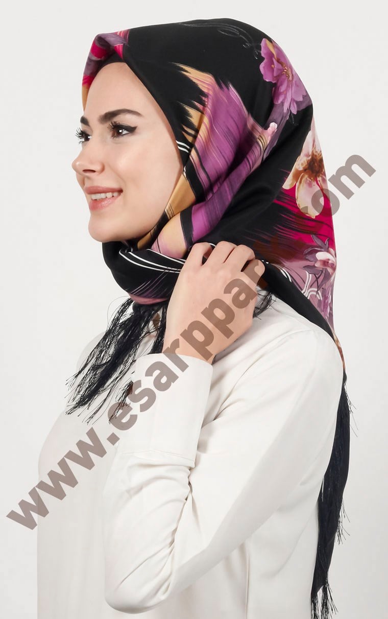 Piramit Püsküllü Eşarp 111-0023-23