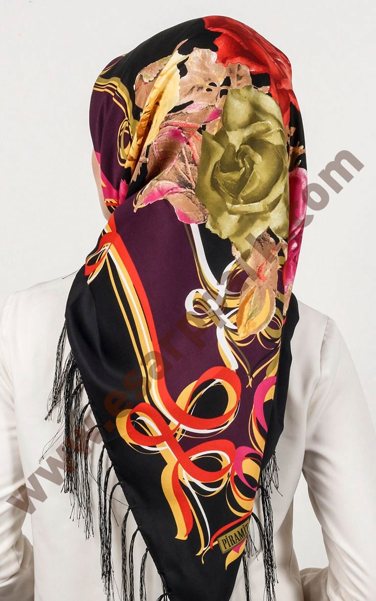 Piramit Püsküllü Eşarp 111-0023-27