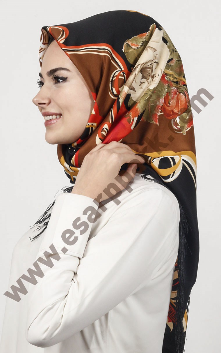 Piramit Püsküllü Eşarp 111-0023-28