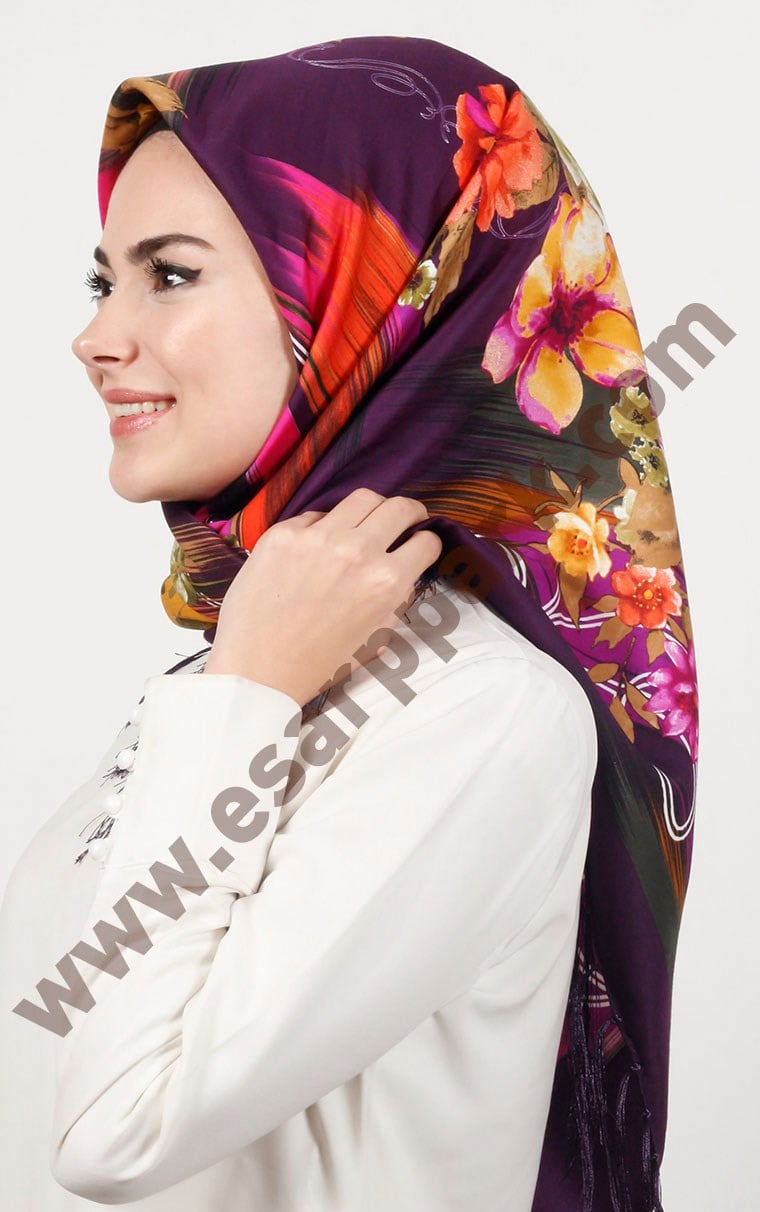 Piramit Püsküllü Eşarp 111-0023-30