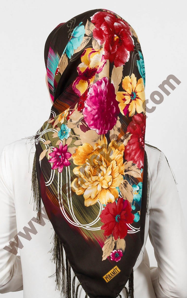 Piramit Püsküllü Eşarp 111-0023-33