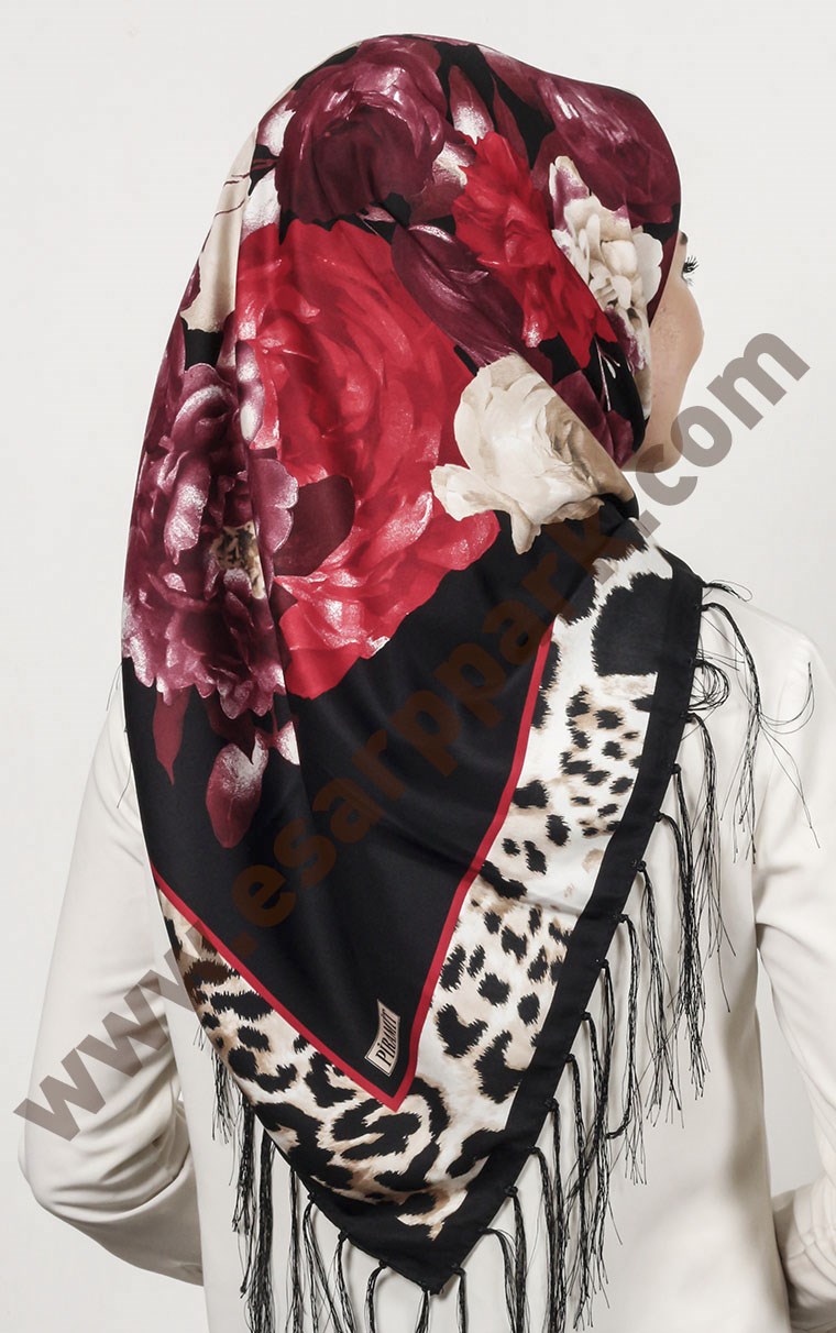 Piramit Püsküllü Eşarp 111-0023-35