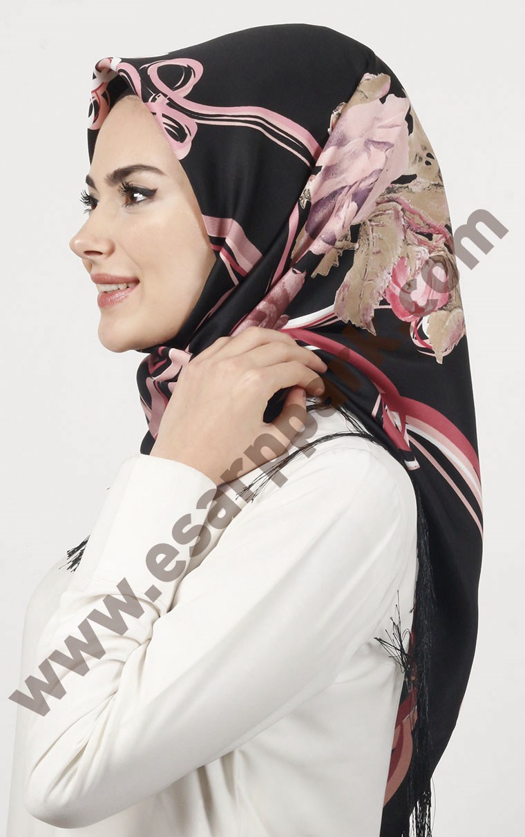 Piramit Püsküllü Eşarp 111-0023-45