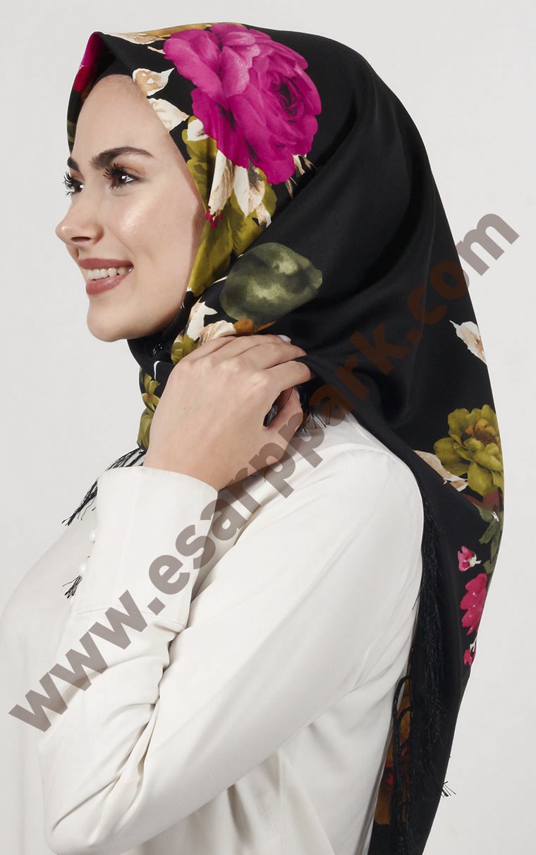 Piramit Püsküllü Eşarp 111-0023-47