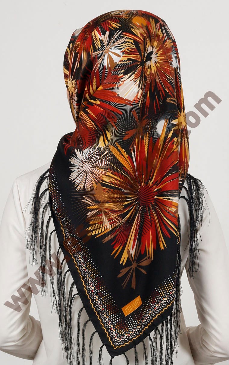 Piramit Püsküllü Eşarp 111-0023-64