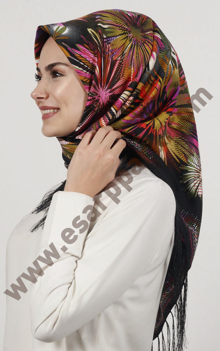 Piramit Püsküllü Eşarp 111-0023-66