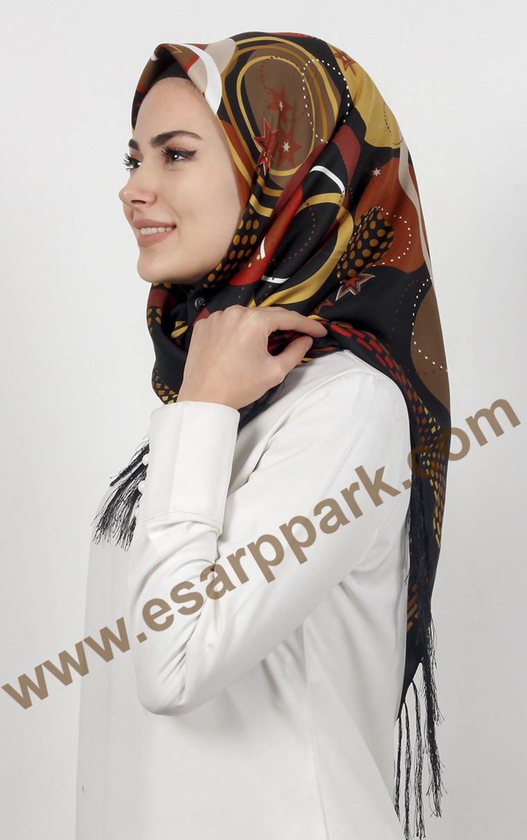 Piramit Püsküllü Eşarp 111-0024-05