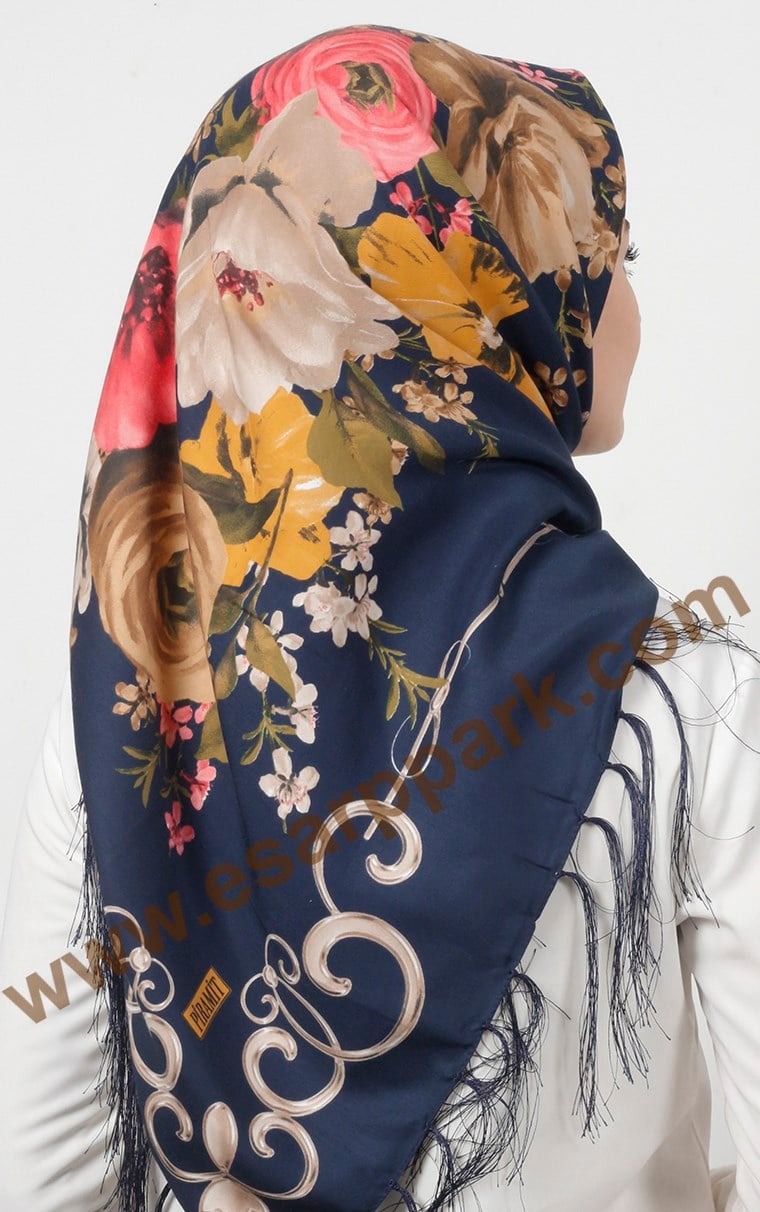 Piramit Püsküllü Eşarp 111-0024-07