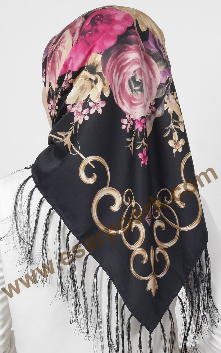 Piramit Püsküllü Eşarp 111-0024-12