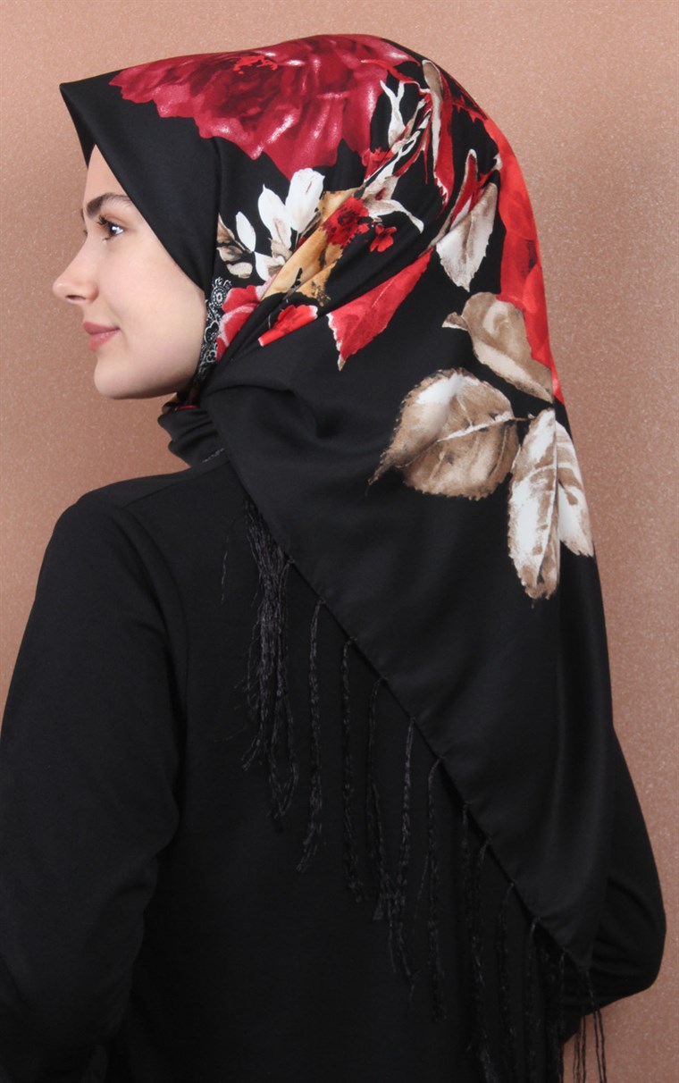 Piramit Püsküllü Eşarp 111-0024-27