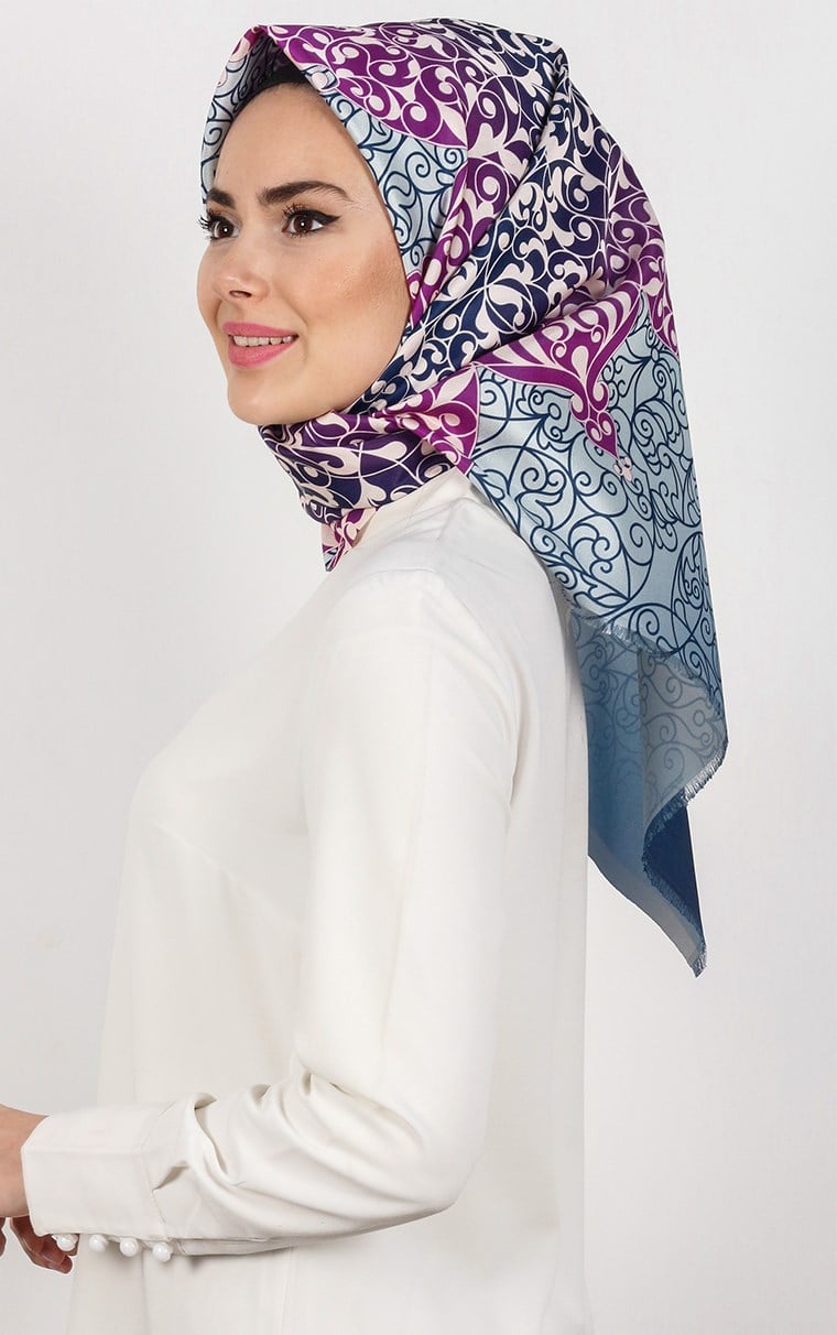 Piramit Tafta Dijital Eşarp 1931-4