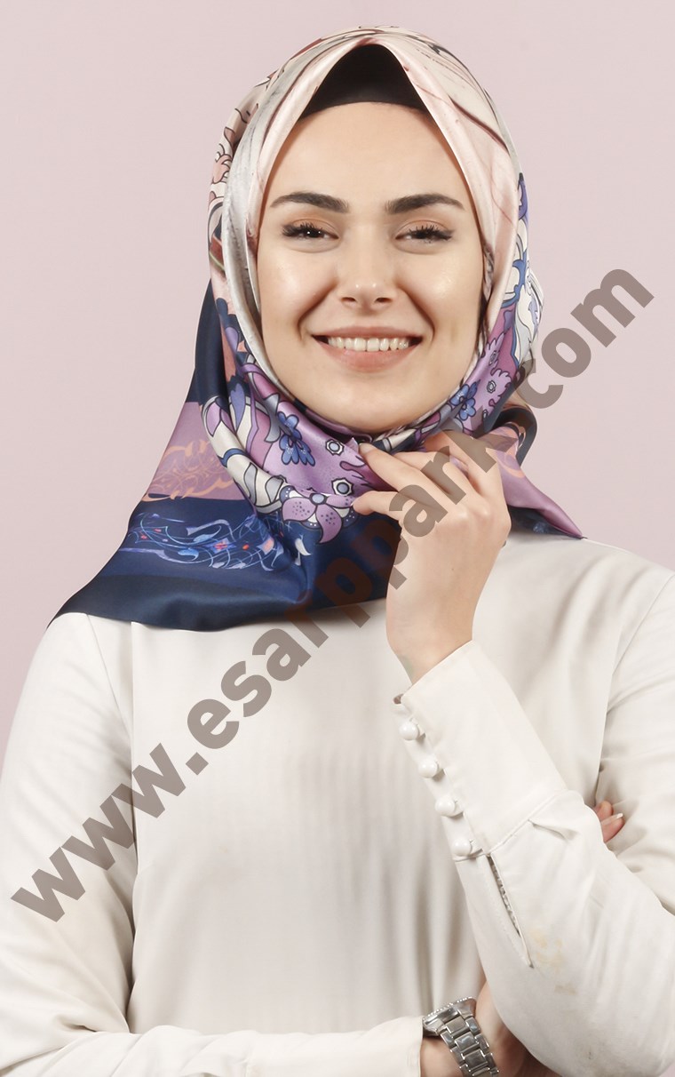 Piramit Tafta Dijital Eşarp 1946-23