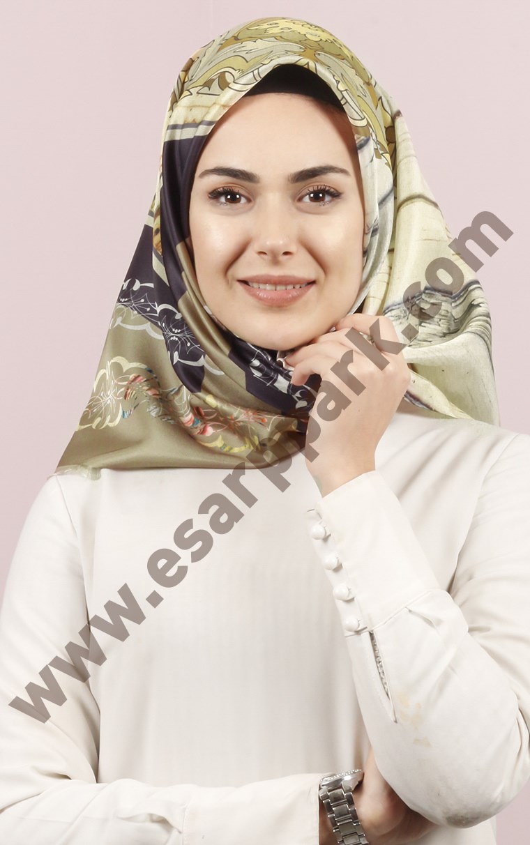 Piramit Tafta Dijital Eşarp 1946-24