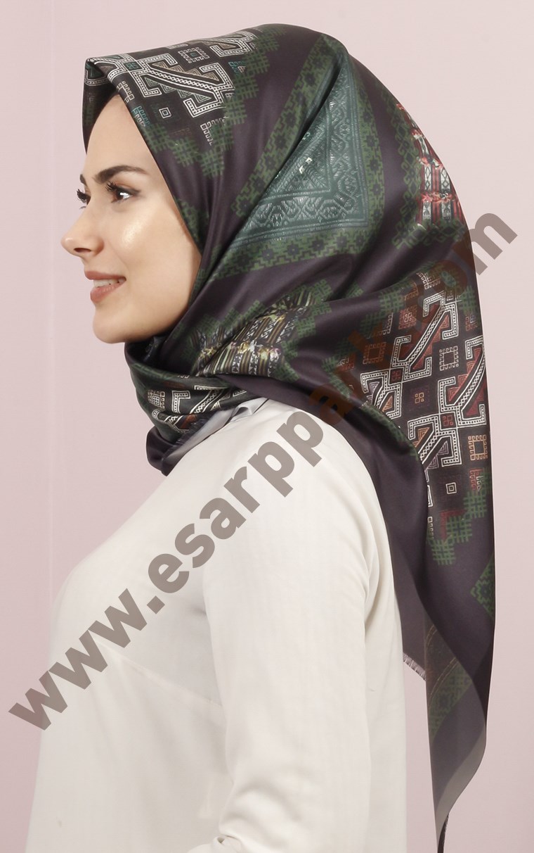 Piramit Tafta Dijital Eşarp 1946-41