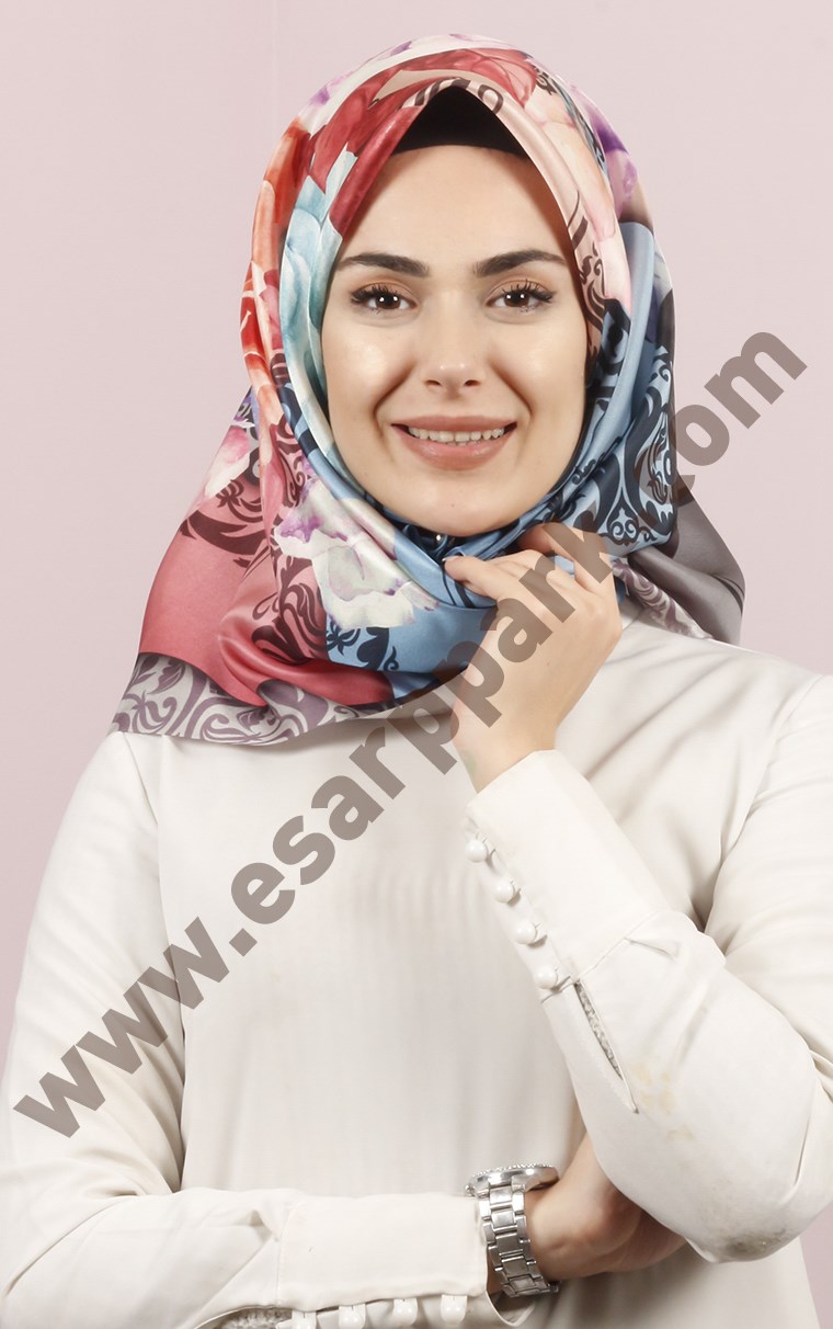 Piramit Tafta Dijital Eşarp 1946-6