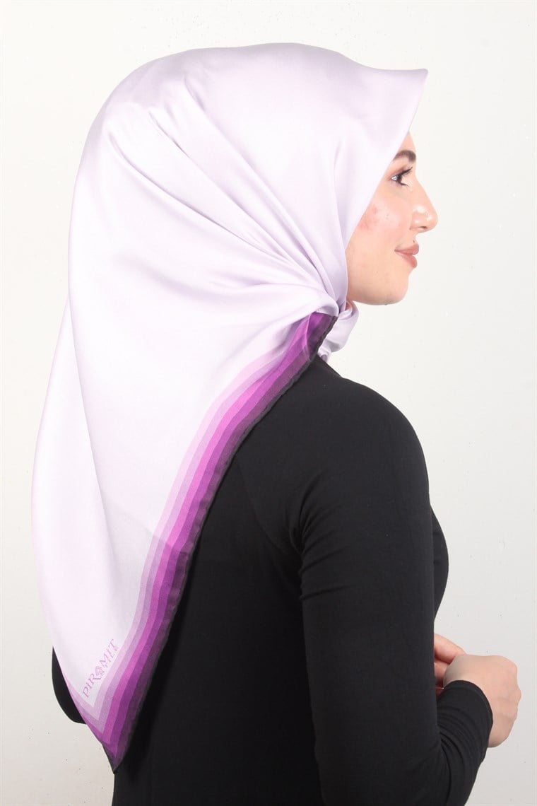 Piramit Twill İpek Eşarp 1849-4