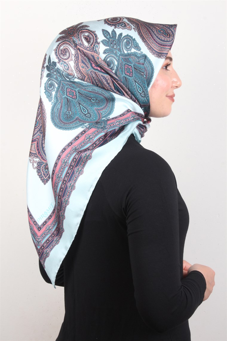 Piramit Twill İpek Eşarp 1854-6