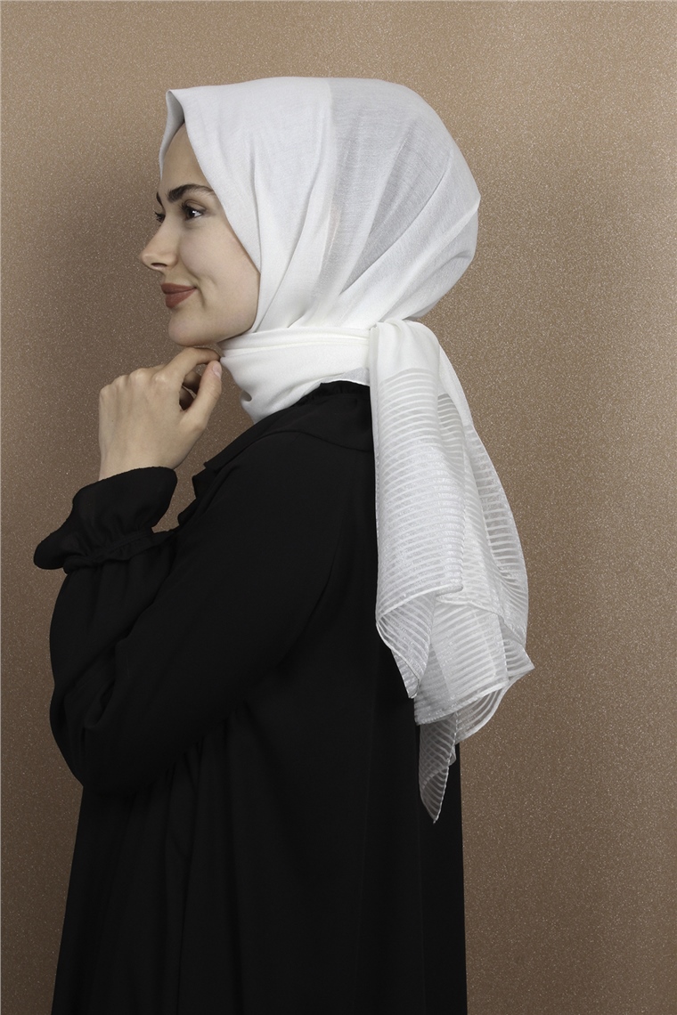 Prenses Stor Şal 4297-2 Beyaz