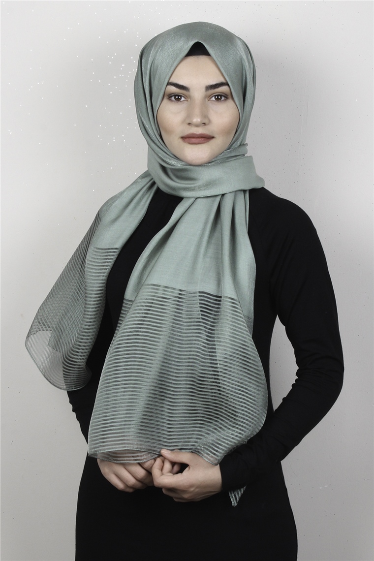 Prenses Stor Şal 4297-3 Mint Yeşili