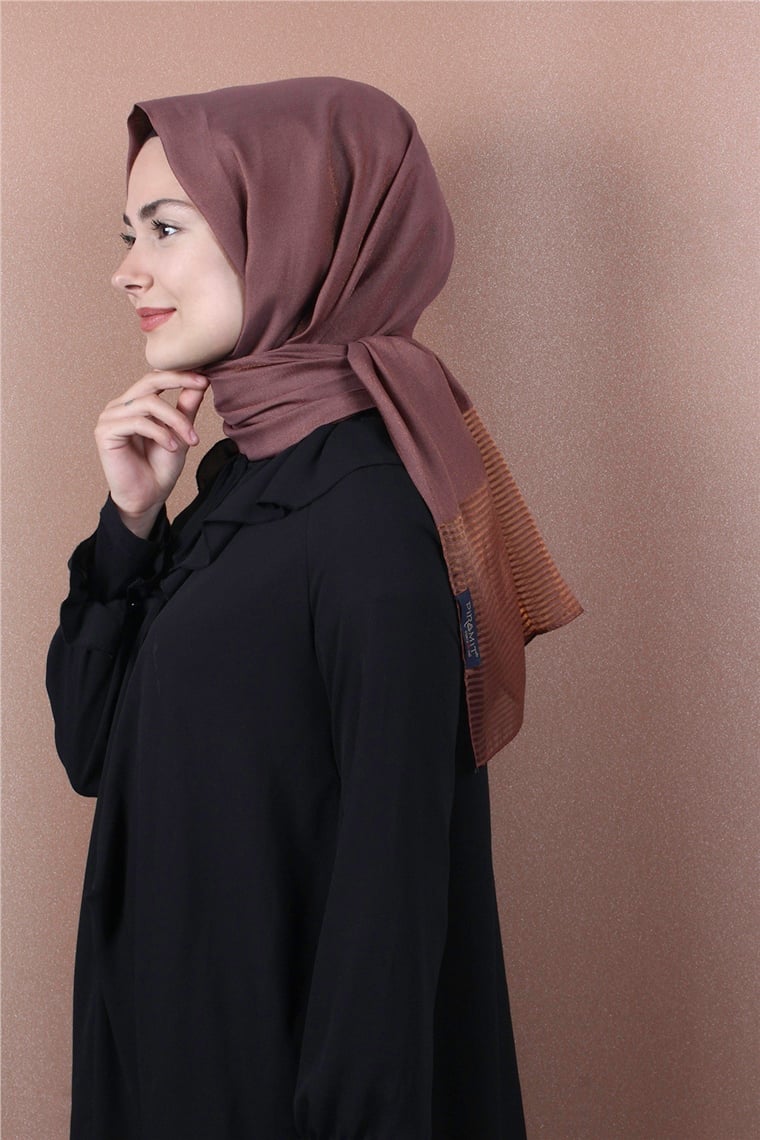 Prenses Stor Şal 4297-5 Açık Kahverengi