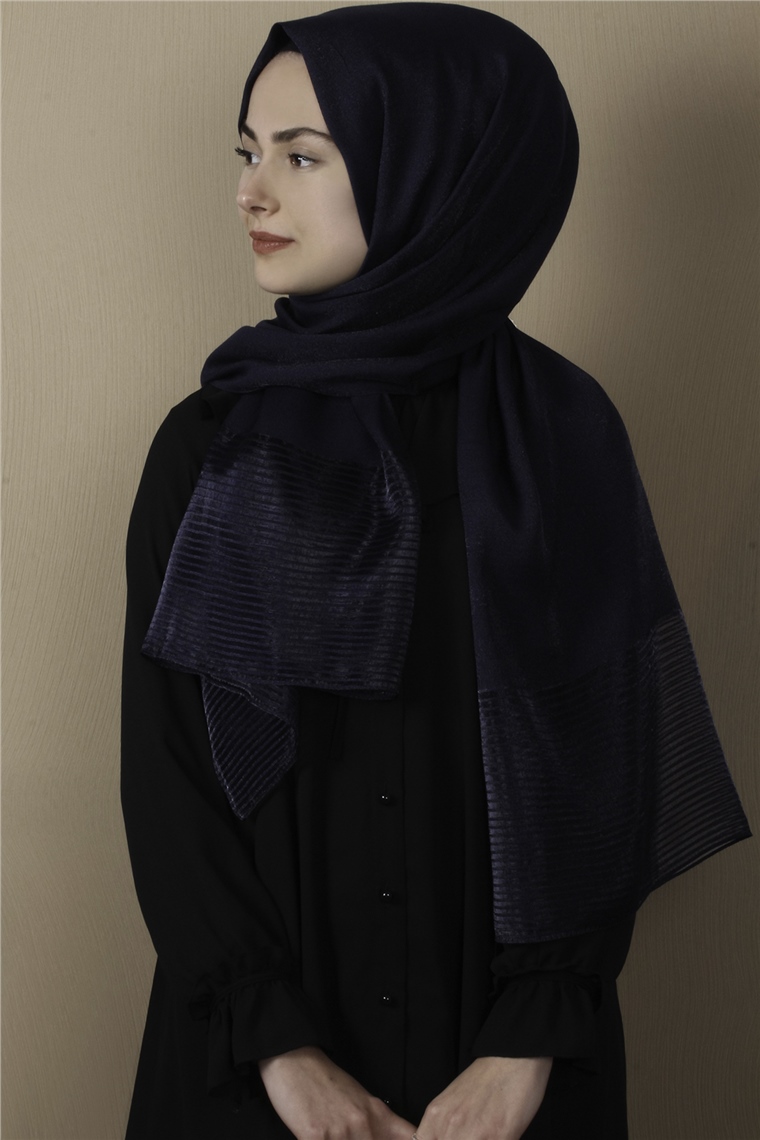 Prenses Stor Şal 4297-6 Lacivert