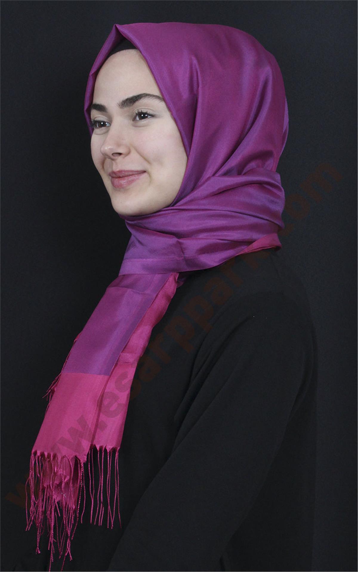Prenses Tül Şal 2808-2 Fuşya