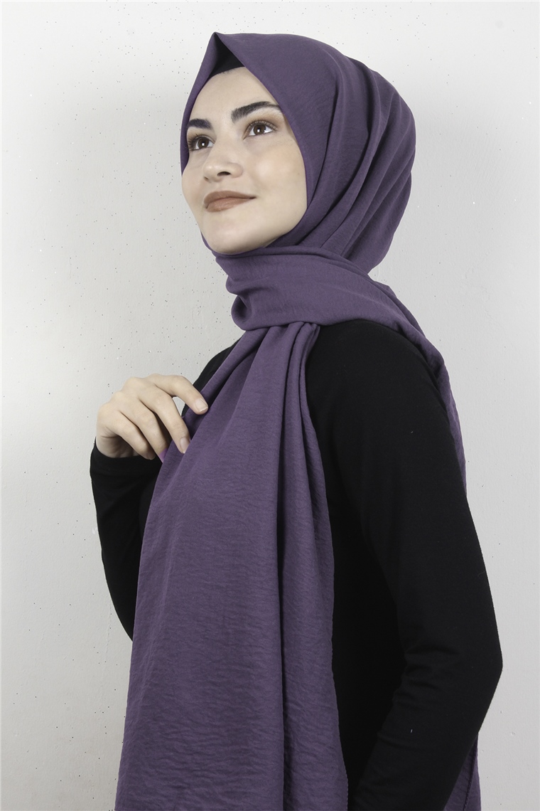 Prime Pamuk Caz Şal 5501-3 İncir Moru