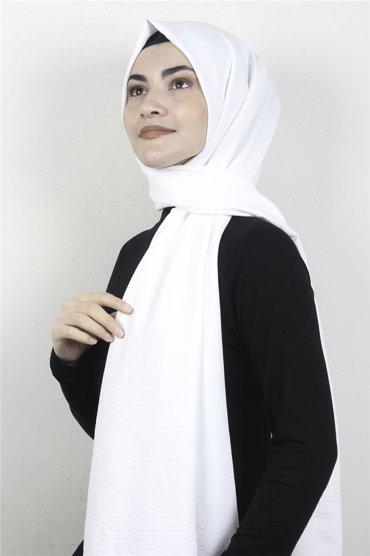 Prime Pamuk Caz Şal 5501-30 Beyaz