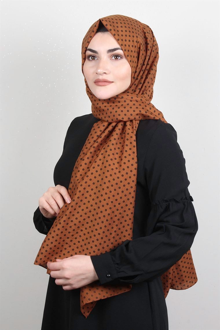 Puantiye Coton Şal 1948-14 Turuncu