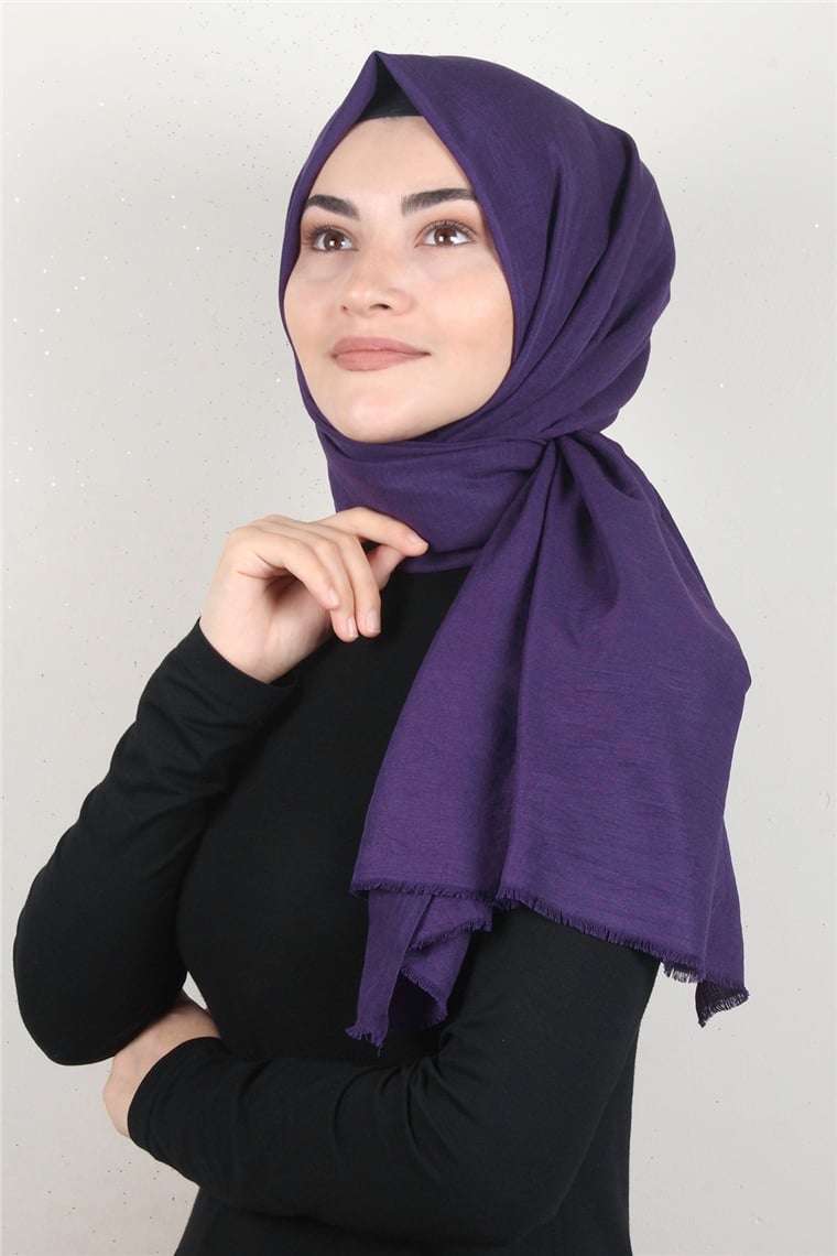 Relax Kraşlı Şal 2721-11 Mor