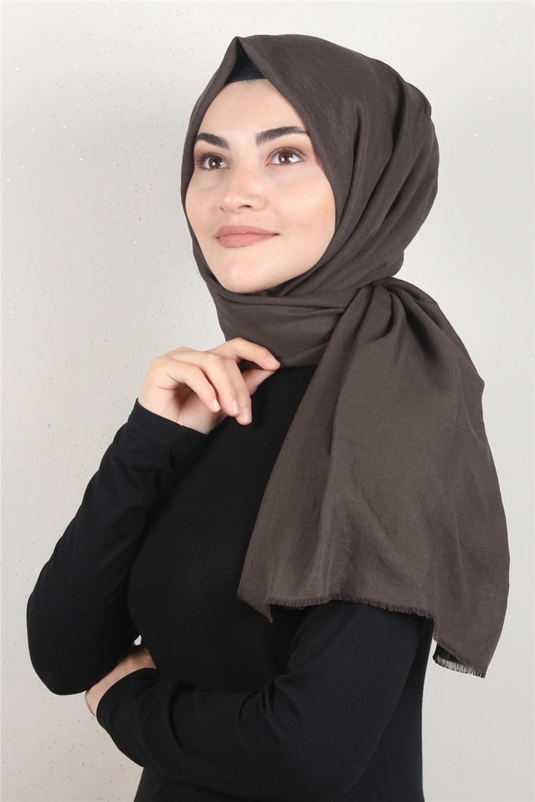 Relax Kraşlı Şal 2721-17 Kahverengi