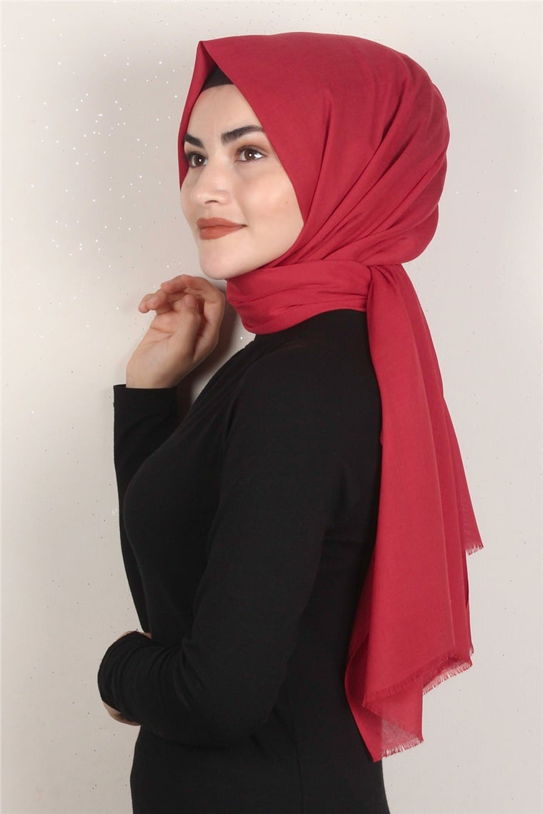 Riva Pamuklu Şal 1373-16 Kırmızı