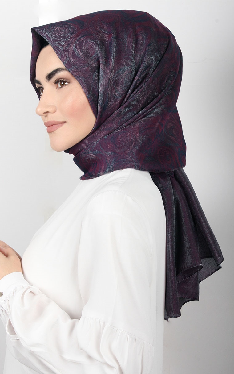 Rose Simli Şal 1385-48 Mor