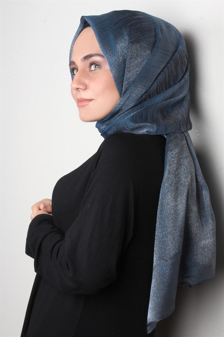 Rose Simli Şal 1385-7 İndigo