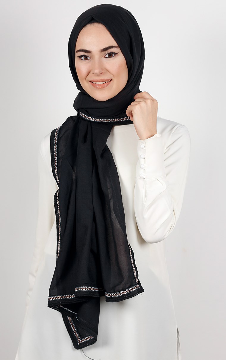Şeritli Coton Şal 1249-1