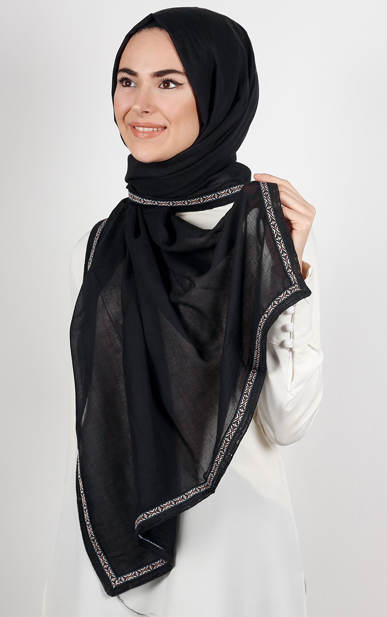 Şeritli Coton Şal 1249-1