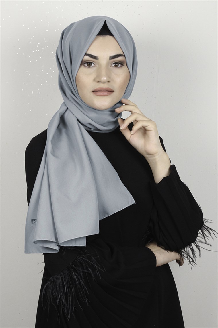 Şifon Şal Düz Renk 1293-78 Mint Mavisi