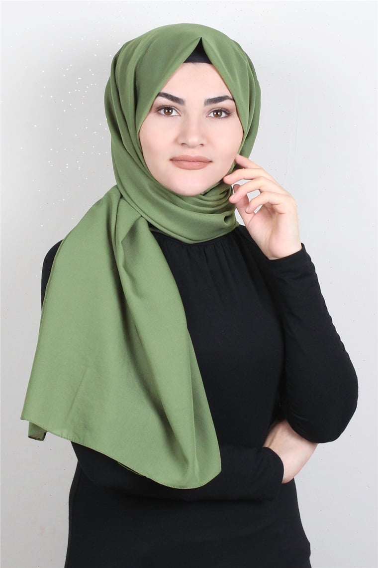 Şifon Şal Düz Renk 1293-84 Fıstık Yeşili