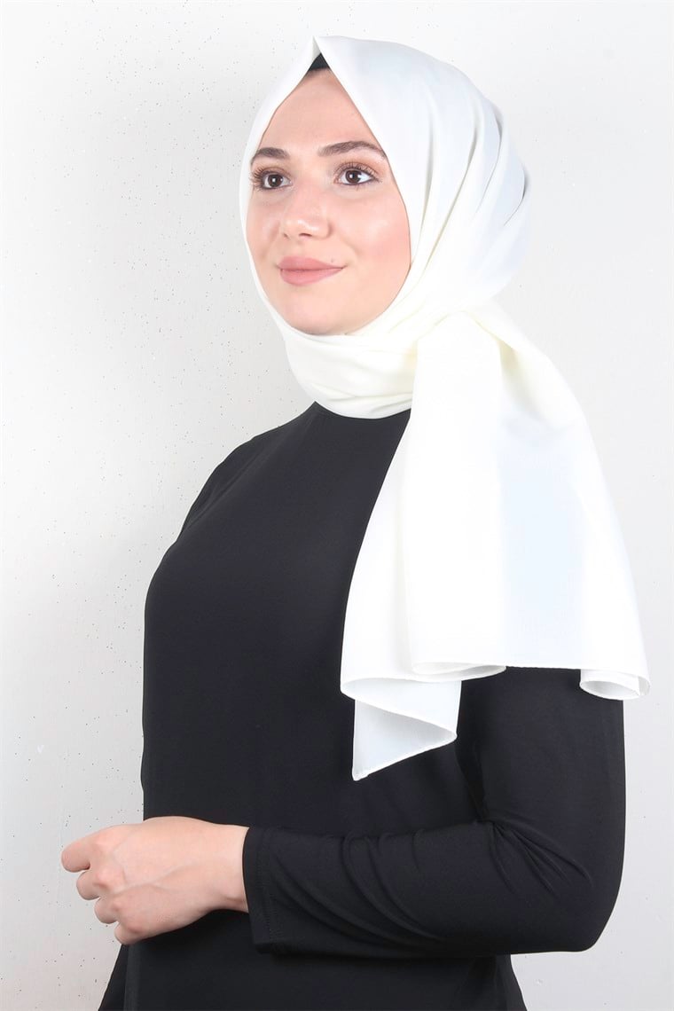 Şifon Şal Düz Renk 1293-92 Ekru