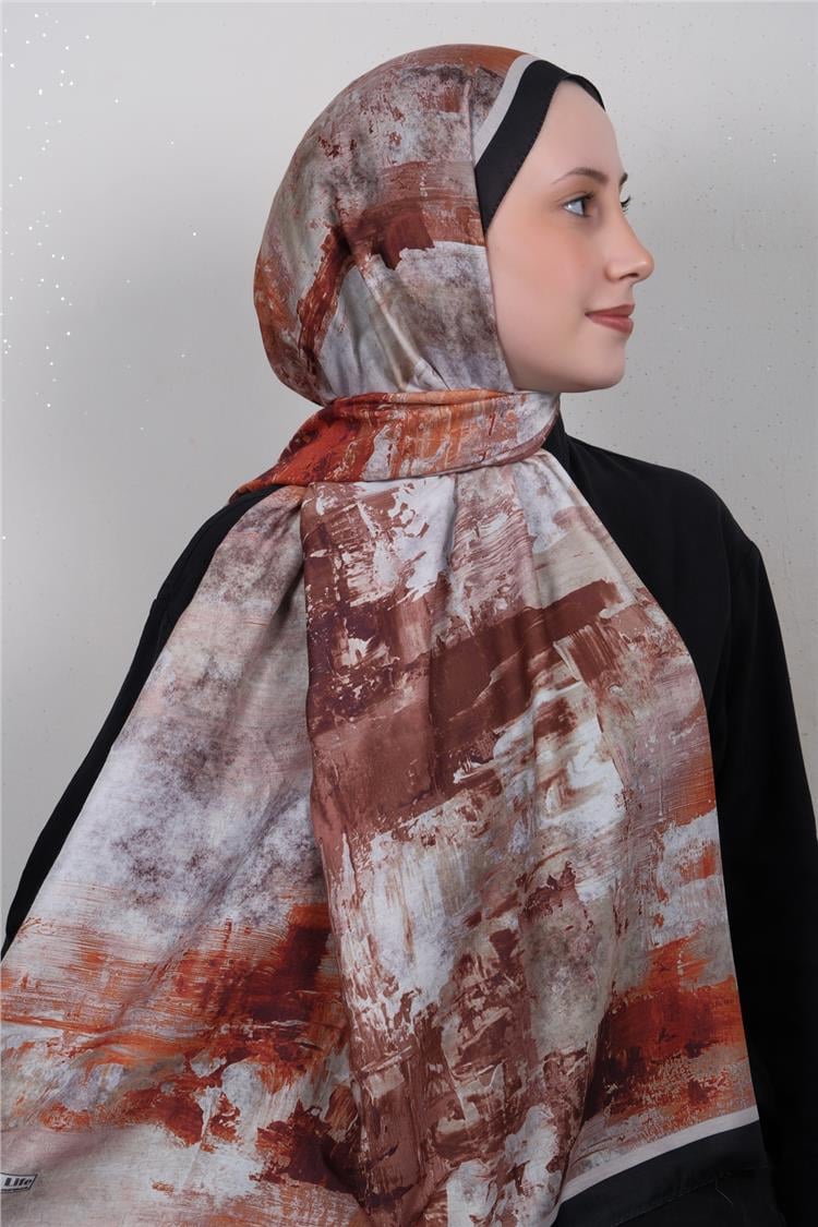 Silk Life Firuze Soft Şal 1523-2