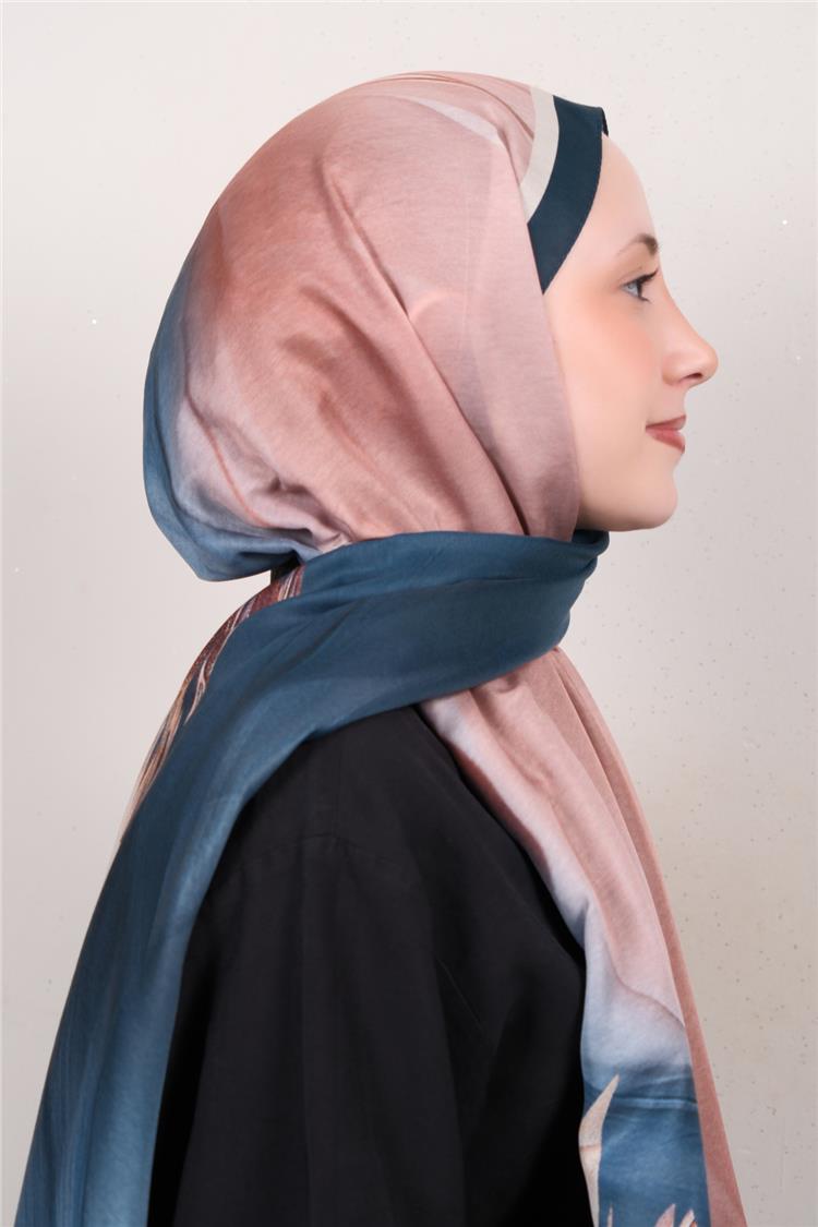 Silk Life Firuze Soft Şal 1528-5