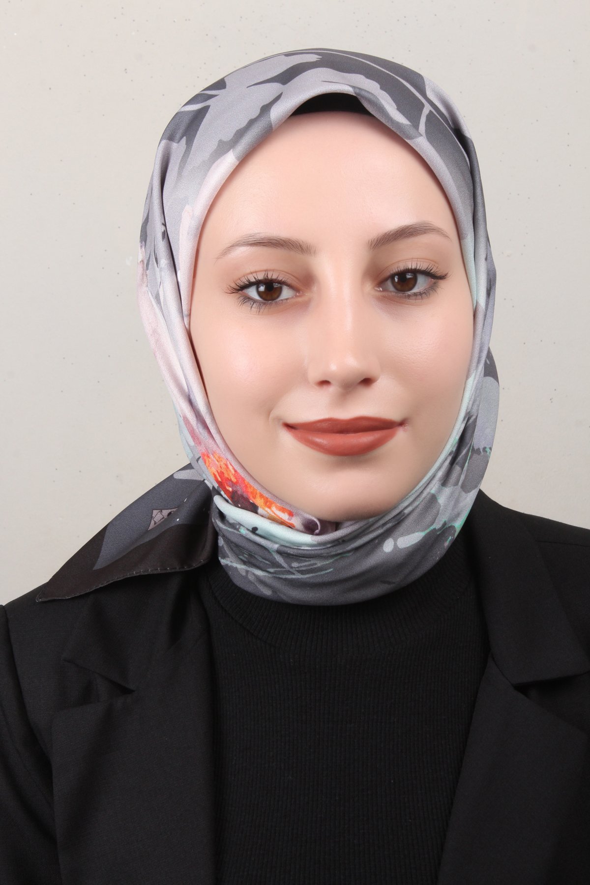 Silk Life Lotus Eşarp 4120-10 Siyah