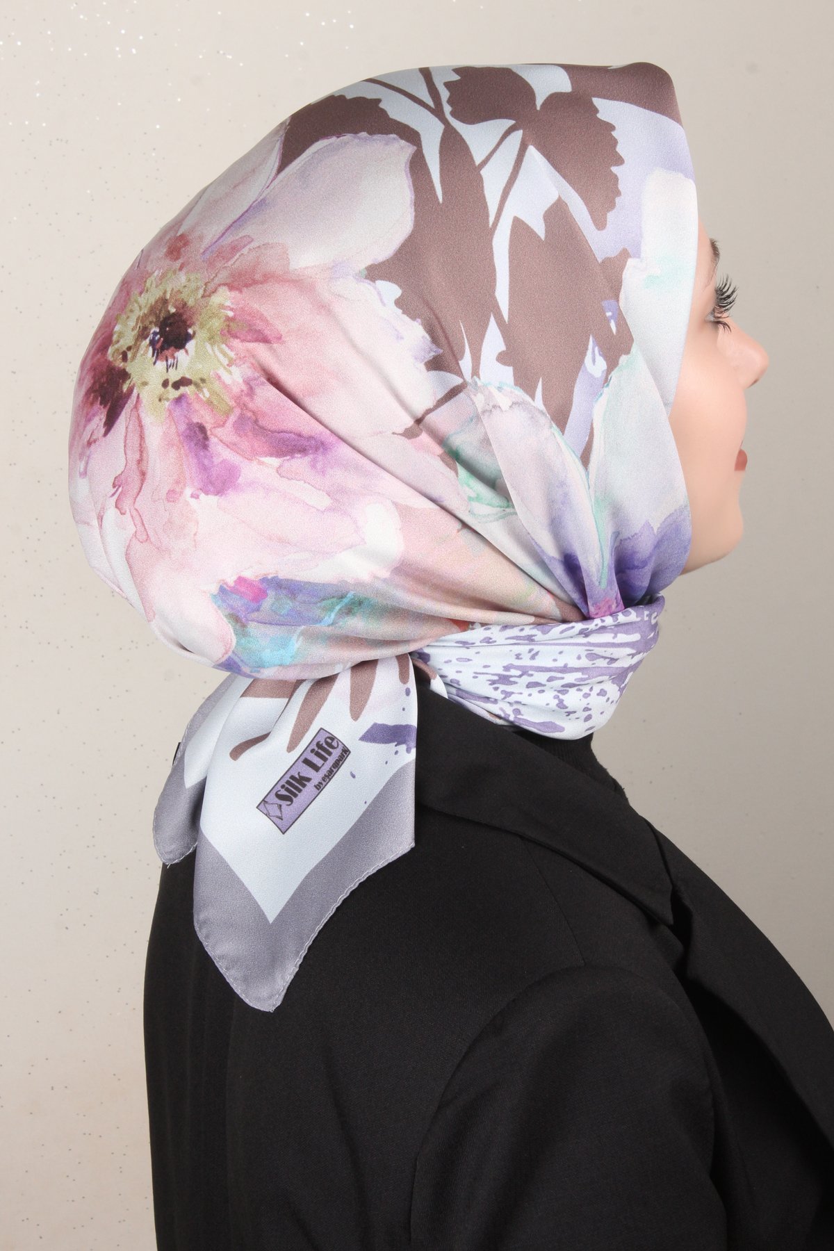 Silk Life Lotus Eşarp 4120-12 Gri