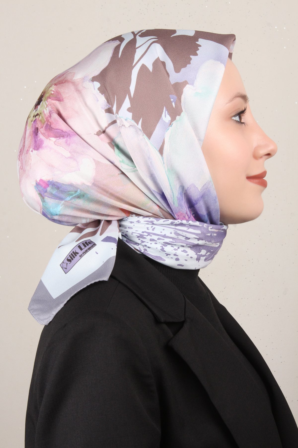 Silk Life Lotus Eşarp 4120-12 Gri