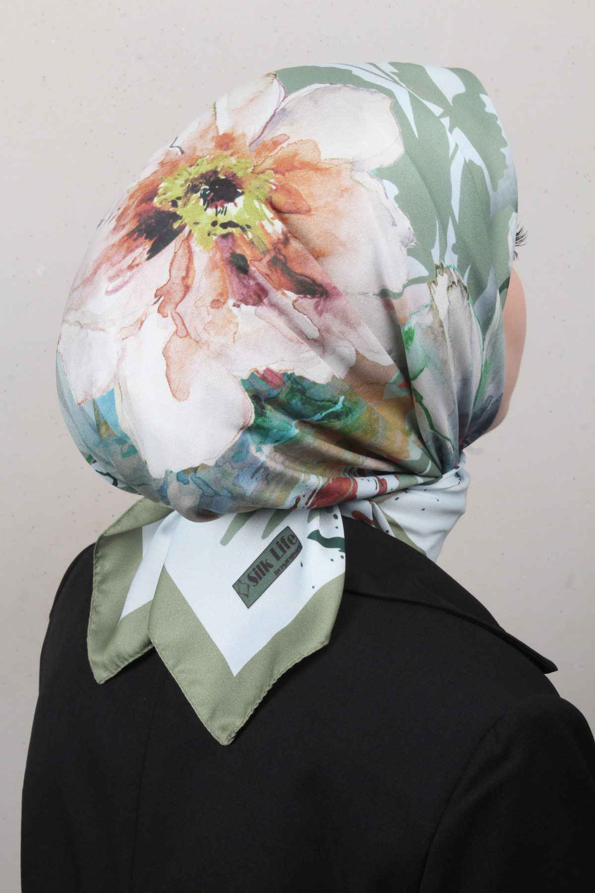 Silk Life Lotus Eşarp 4120-2 Yeşil