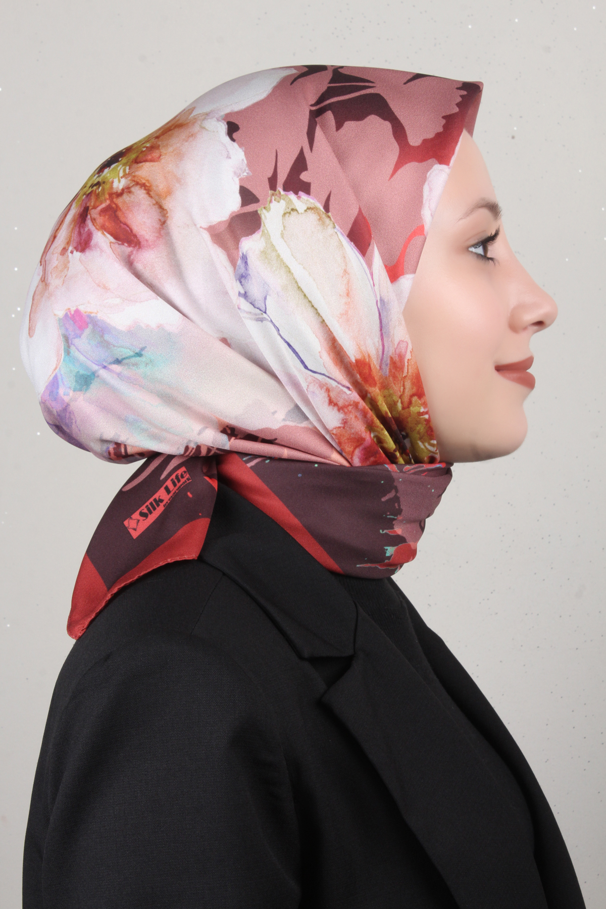 Silk Life Lotus Eşarp 4120-4 Taba